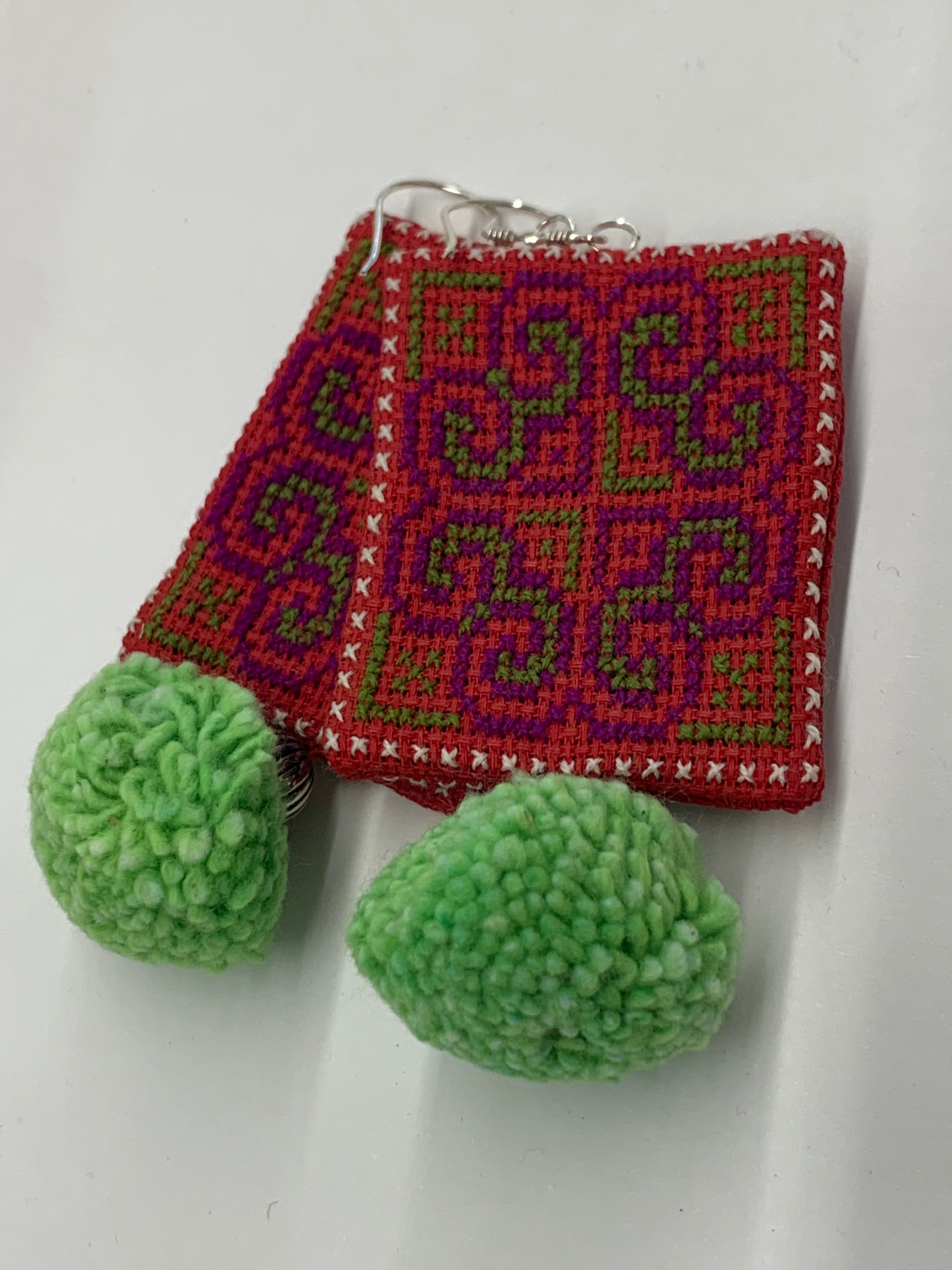 Hmong Embroidered Earring