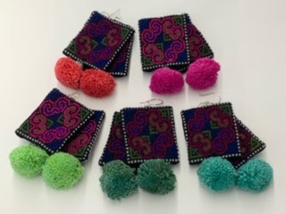 Hmong Embroidered Earring