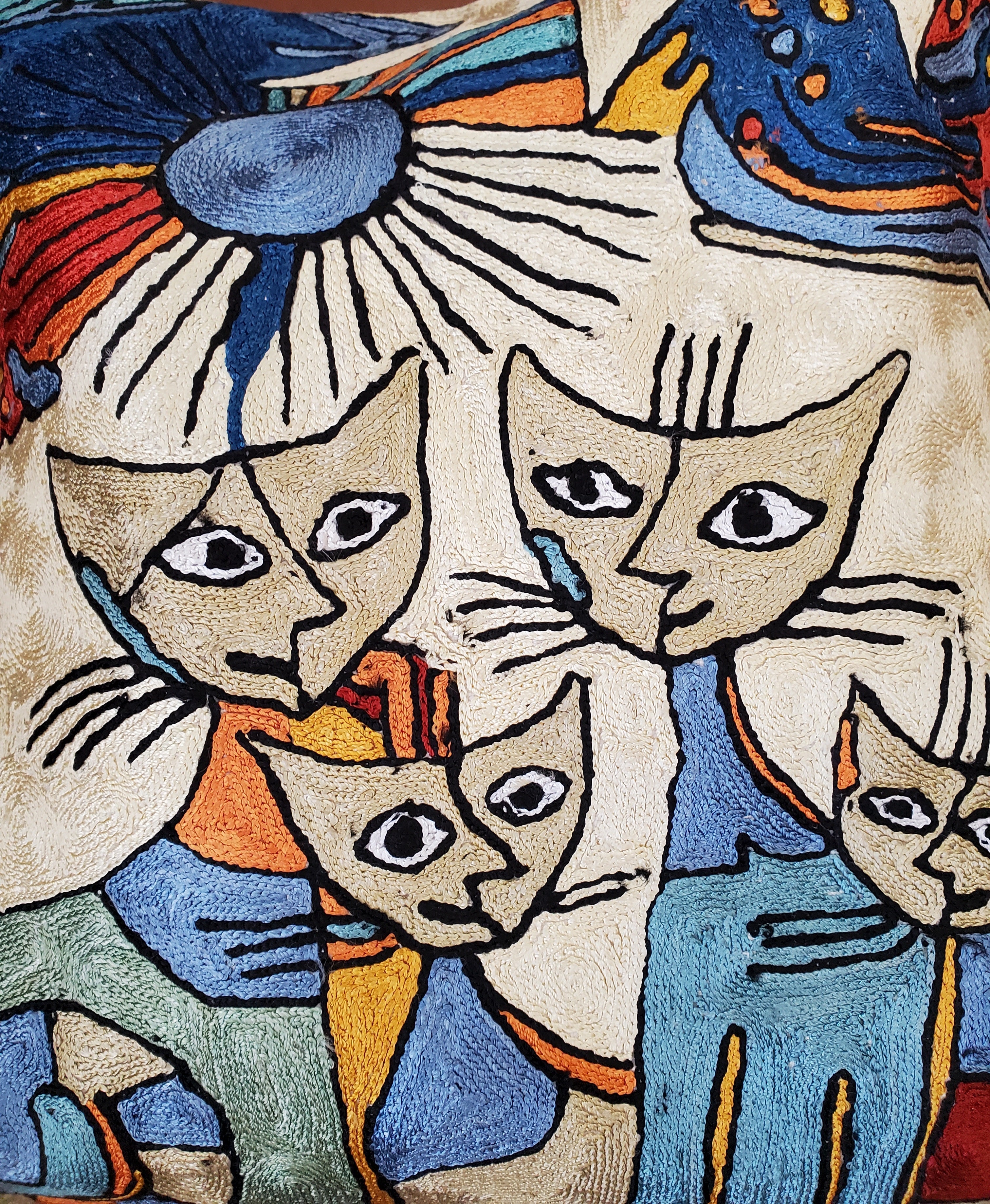 Four Cats Pillow Cover