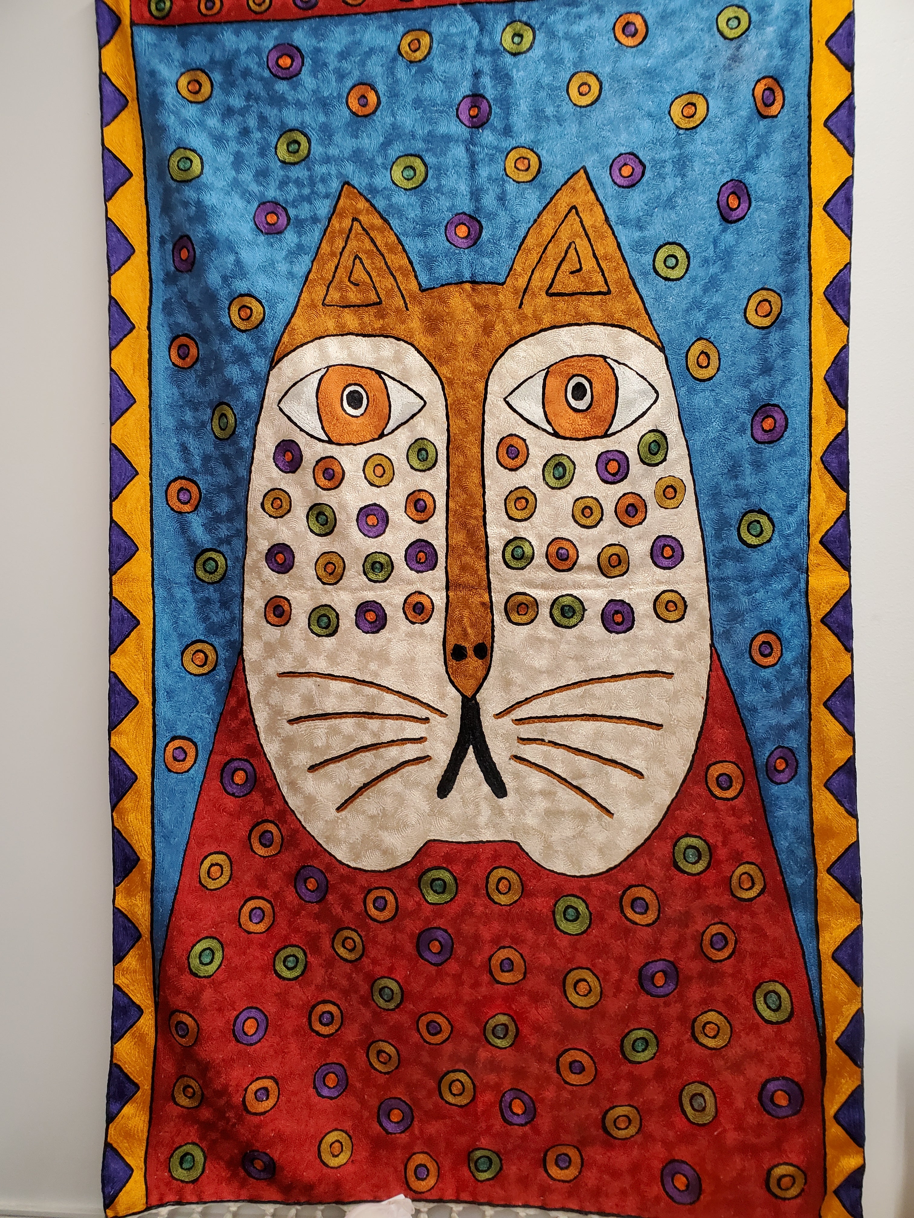 Cat Face Tapestry 3x5