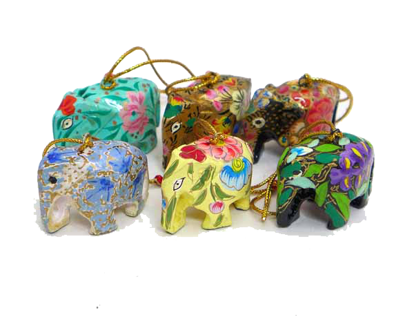 Papier-mâché  Elephants 1"