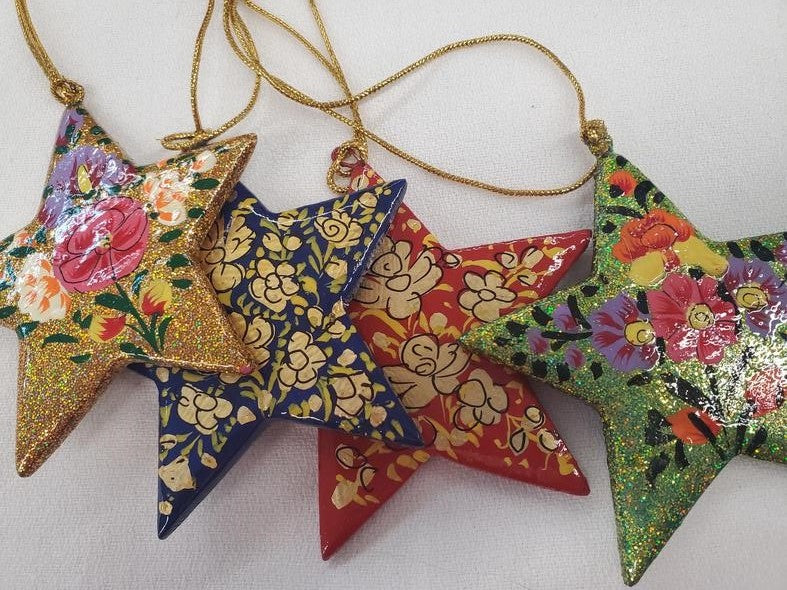 Papier Mache Star Ornament